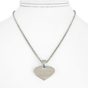 Marina B Sterling Silver 925 Ladies Heart Pendant and Box Link Necklace 16"