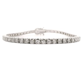 Brand New 6cttw Natural Diamond Tennis Bracelet in White Gold 7"