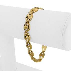 14k Yellow Gold Ladies Polished Puffy Gucci Link