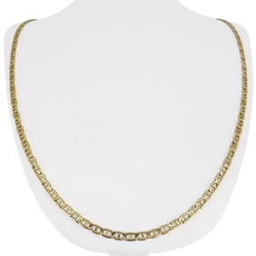 14k Yellow Gold Solid Thin Gucci Link Chain Neckl