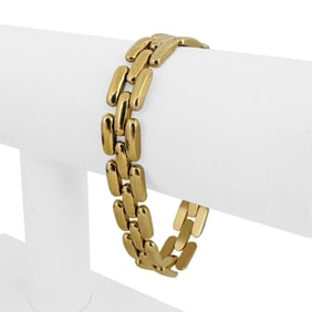 14k Yellow Gold Ladies Polished Panther Link Brac