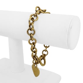 14k Yellow Gold Ladies Cable Link Toggle T Bar He