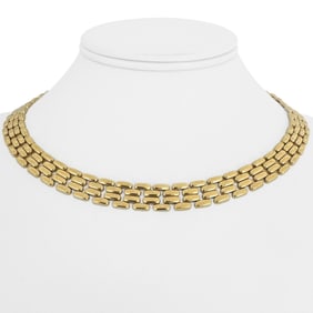 14k Yellow Gold Heavy Polished Panther Link Neckl