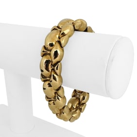 14k Yellow Gold Polished Thick Puffed Fancy Link