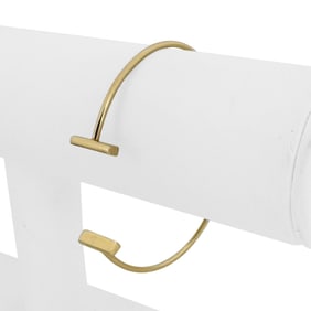 14k Yellow Gold Solid Open Bar Torque Cuff Bracel
