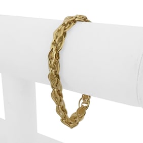 14k Yellow Gold Ladies Polished Fancy Link Bracel