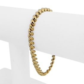 14k Yellow Gold Ladies Polished San Marco Bracele