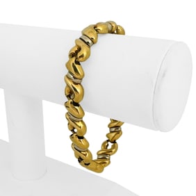 18k Yellow and White Gold Ladies Vintage Fancy Li