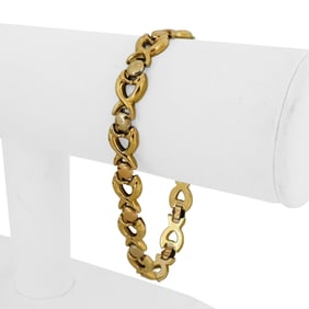 18k Yellow White and Rose Gold Ladies Fancy Link