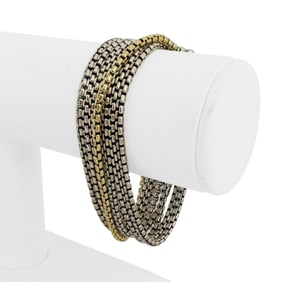 David Yurman Sterling Silver and 18k Yellow Gold