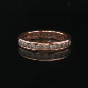 14k Rose Gold and 1.75cttw Diamond Eternity Band