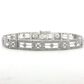 14k White Gold and 1.25cttw Diamond Vintage Filig