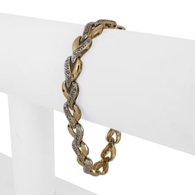 14k Yellow and White Gold and 1cttw Diamond Ladie