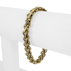 14k Yellow Gold Ladies Polished Fancy Link Bracel