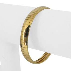 14k Yellow Gold Solid Ladies Omega Link Bracelet