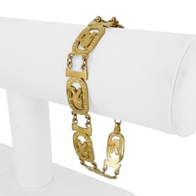 14k Yellow Gold Ladies Egyptian King Tut Panel Li