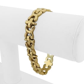 14k Yellow Gold Ladies Milor Fancy Link Bracelet