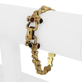 14k Yellow Gold Ladies Vintage Cabochon Gemstone