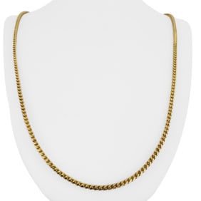 14k Yellow Gold Solid Heavy Squared Franco Link C