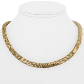 14k Yellow Gold Heavy Thick Vintage Popcorn Link