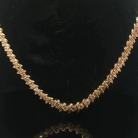 14k Yellow Gold Heavy Vintage 4cttw Graduated Ten