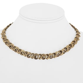 14k Yellow Gold Solid Heavy Vintage Circle Swirl