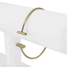 14k Yellow Gold Ladies T-Bar Flex Cuff Bracelet 7