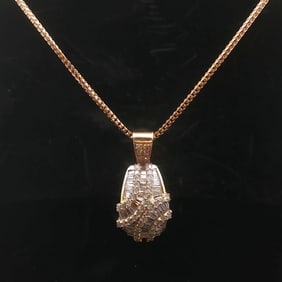 14k Yellow Gold and 1.75cttw Diamond Franco Link