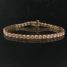 14k Yellow Gold and 5.4cttw VS Diamond Ladies Ten