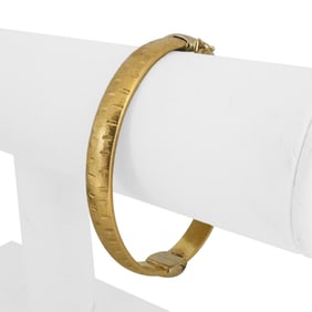 18k Yellow and White Gold Vintage Ladies Bangle B