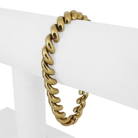 18k Yellow Gold Ladies Polished San Marco Link Br