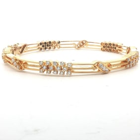 18k Yellow Gold and 4.66cttw Diamond Solid Heavy