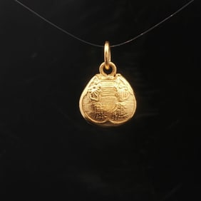 24k Pure Yellow Gold Chinese Double Happiness Rat
