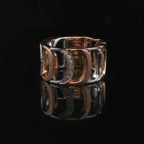Damiani 18k Rose and White Gold 0.35cttw Diamond
