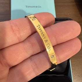 Tiffany and Co. 18k Yellow Gold and Diamond Heavy