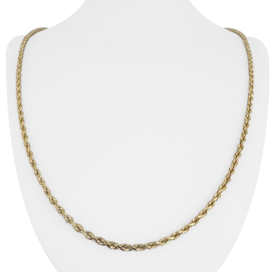 14k Yellow Gold 19.4g Solid 3mm Diamond Cut Rope (1 of 7)