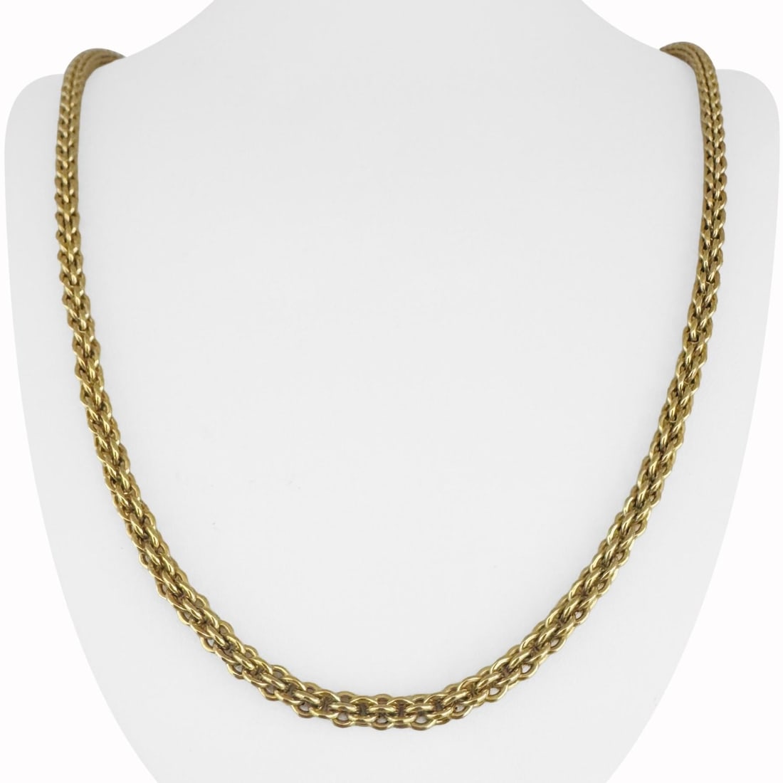 14k Yellow Gold Long Fancy Circle Link Chain Necklace 31": Condition: Excellent Condition, Professionally Cleaned and Polished Metal: 14k Gold (Marked, and Professionally Tested) Weight: 24.5g Length: 31 Inches Width: 5mm Closure: Lobster Claw Markings: "585"