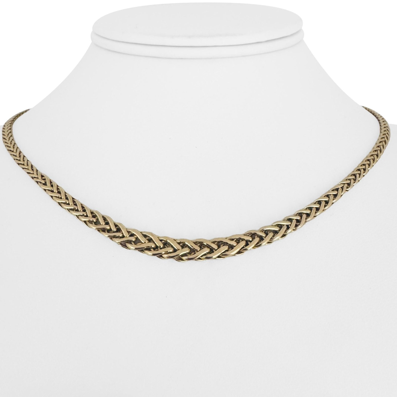 14k Yellow Gold Ladies Graduated Fancy Link Necklace Italy 16.5": Condition: Excellent Condition, Professionally Cleaned Metal: 14k Gold (Marked, and Professionally Tested) Weight: 7g Length: 16.5 Inches Width: 6mm at widest, 4mm at narrowest Closure: Lobster Claw M