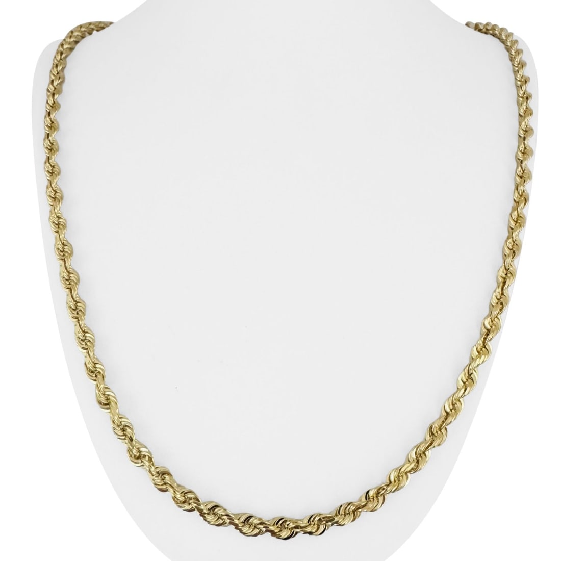 14k Yellow Gold Solid Heavy Diamond Cut Rope Chain Necklace 26" (1 of 7)