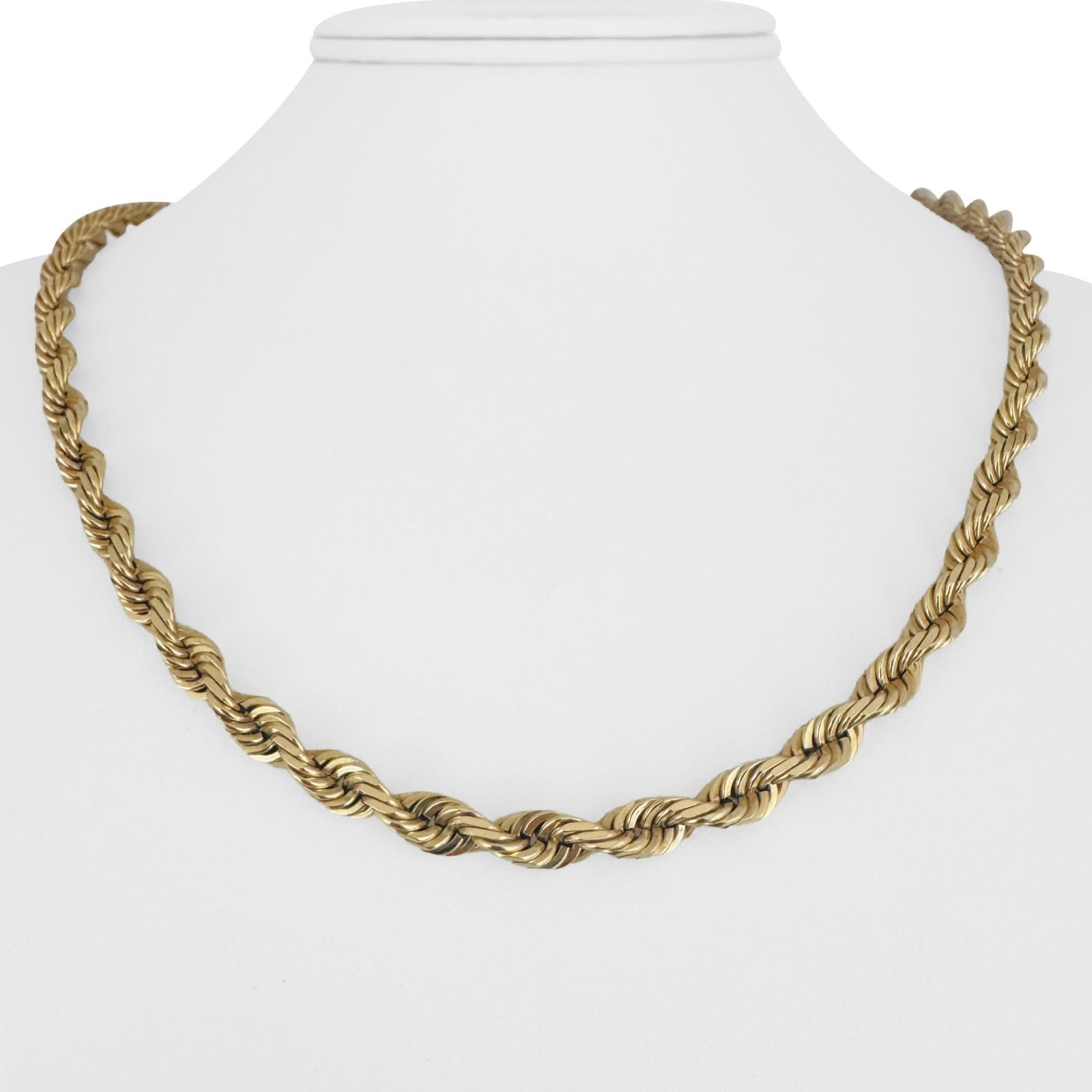 14k Yellow Gold Solid Heavy Diamond Cut Rope Chain Necklace 20" (1 of 7)