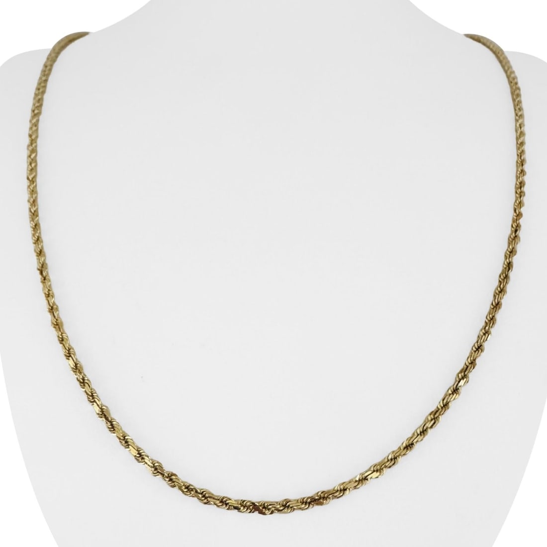 14k Yellow Gold Solid Diamond Cut Rope Chain Neck (1 of 7)