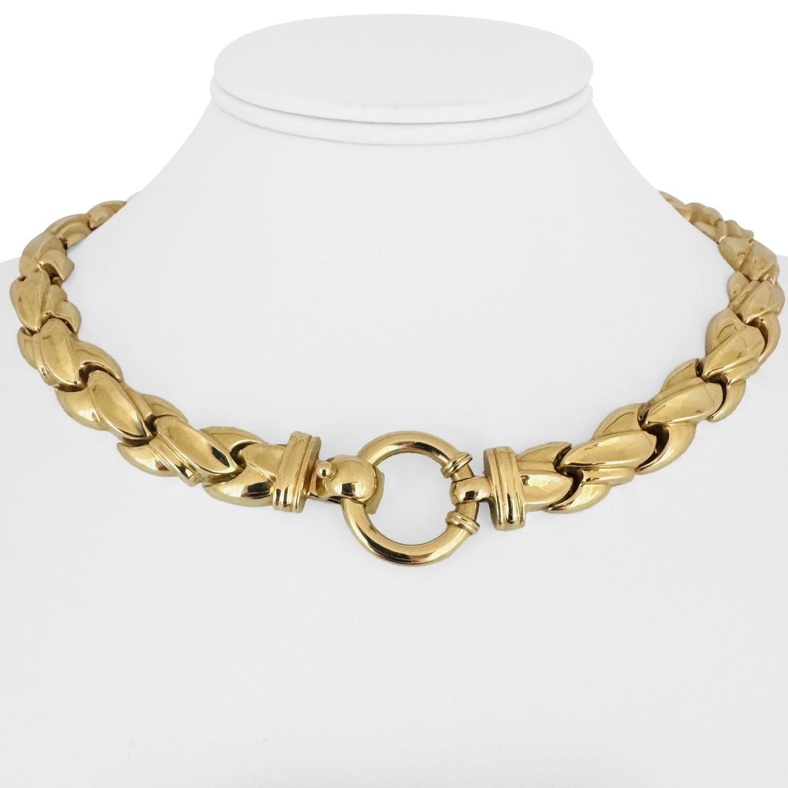 14k Yellow Gold Ladies Polished Thick Fancy Link (1 of 7)