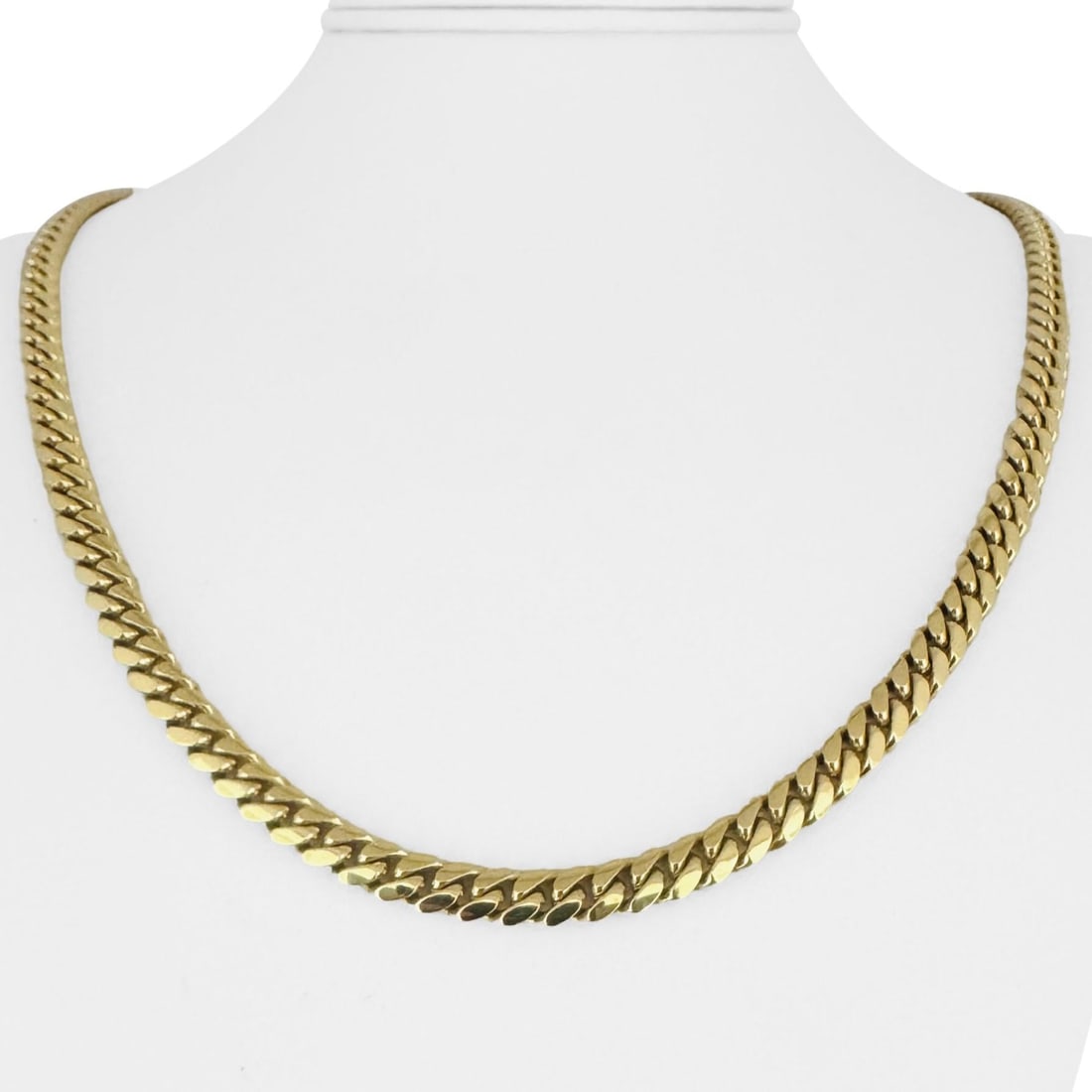 14k Yellow Gold Solid Heavy Cuban Link Chain Neck: Condition: Excellent Condition, Professionally Cleaned Metal: 14k Gold (Marked, and Professionally Tested) Weight: 61.4g Length: 22 Inches Width: 6mm Closure: Box Tab Insert with Two Safety Latches Ma