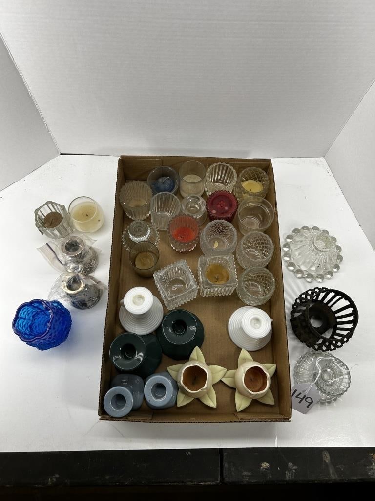 GLASS - CANDLE HOLDERS AND MORE: .