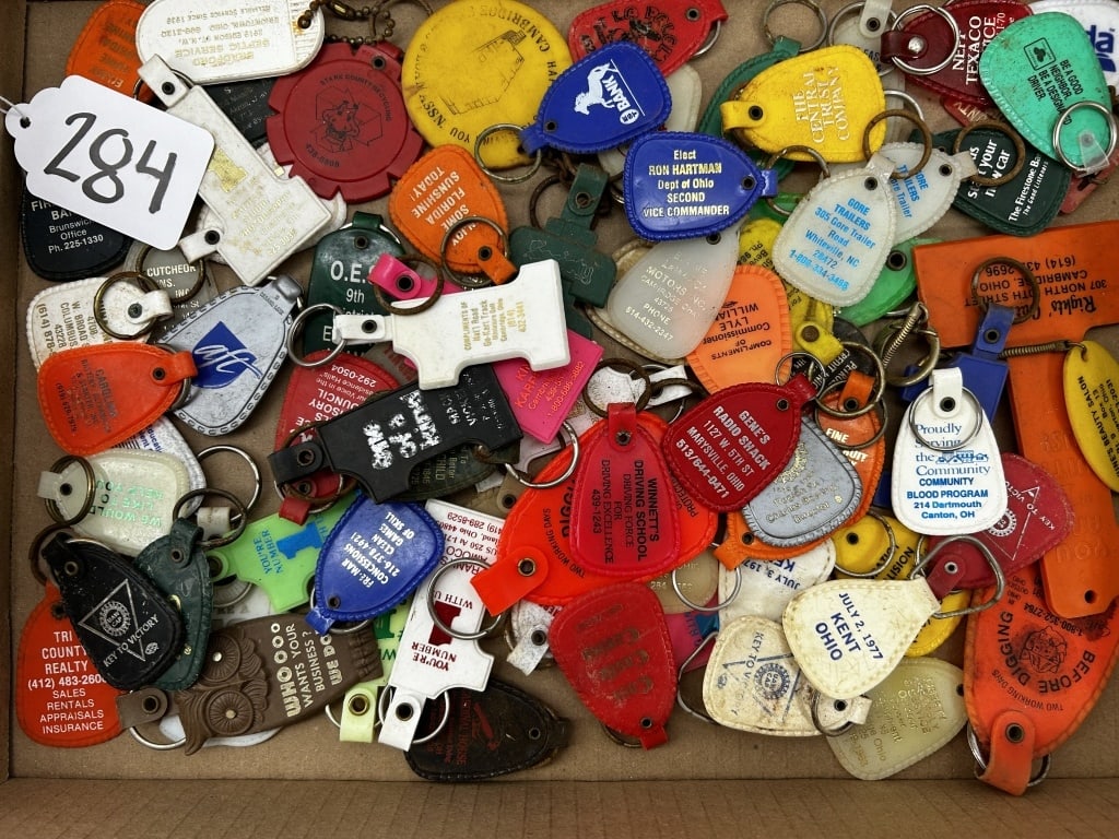 LOADED VINTAGE KEYCHAIN LOT: ABSOLUTELY LOADED LOT