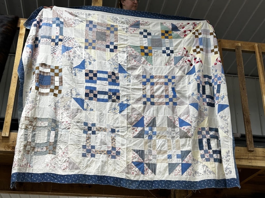HAND STITCHED QUILT TOP LAP (1 of 1)