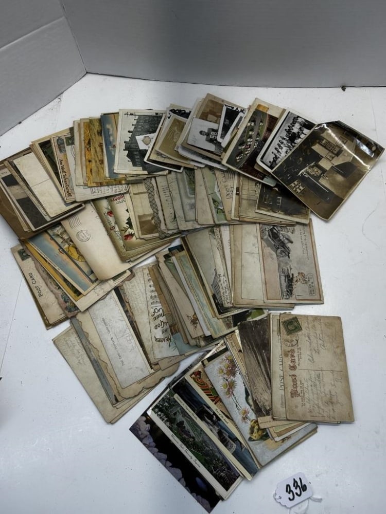 VINTAGE POSTCARDS AND RED BOX: ALL ONE MONEY