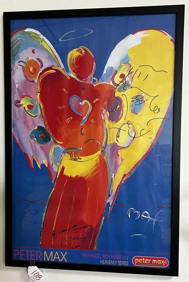 PETER MAX FRAMED PICTURE: 37X25