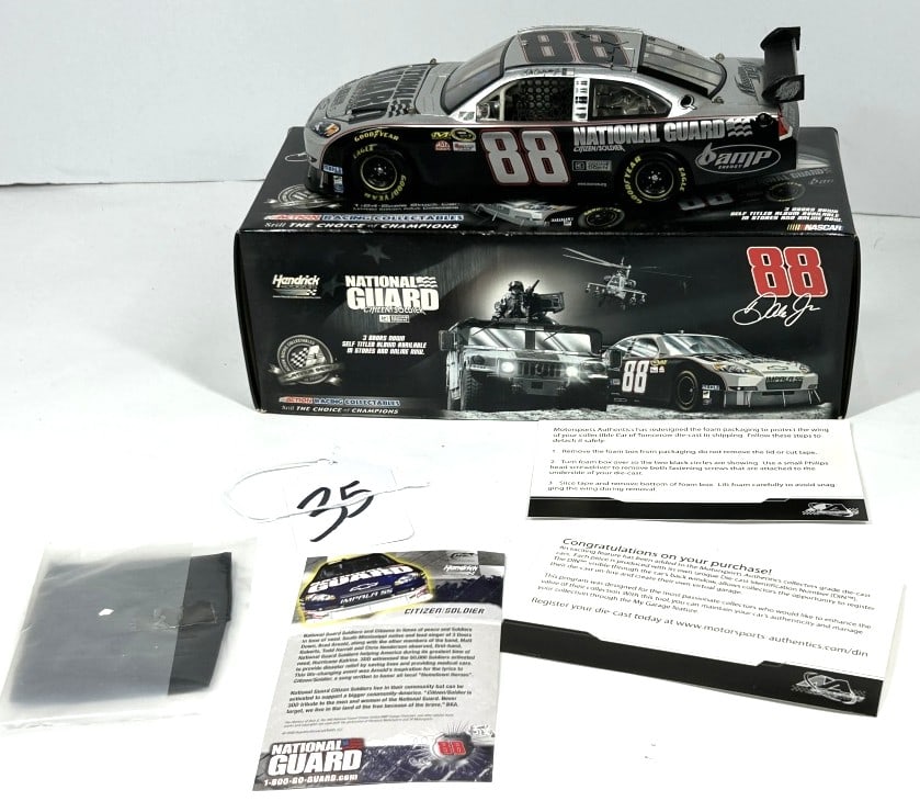 DALE EARNHARDT JR. CITIZEN SOLDIER: NOS DALE EARNHARDT JR. #88 NATIONAL GUARD/3 DOORS DOWN CITIZEN SOLDIER 2008 IMPALA SS 1 OF 38,088 1:24 SCALE DIE-CAST ORIGINAL BOX