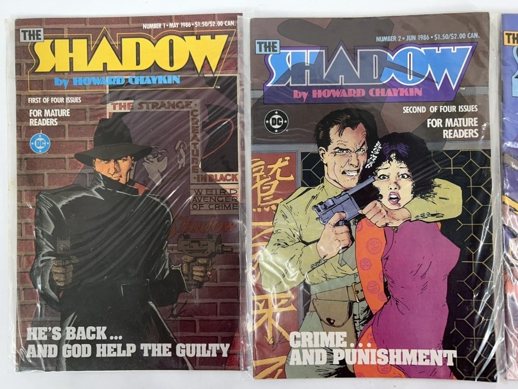 (4) THE SHADOW COMICS (1 of 2)